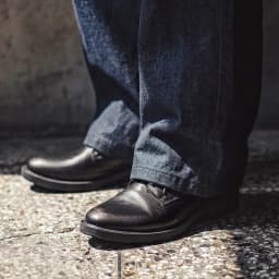 MADEN Wizard Core Toe Derby Shoes Men Dark Matte Black Thick Sole Wizard Core Clean Fit Leather Wedding Office Casual Mens Shoes