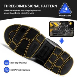 Comfortable Men's Safety Shoes Durable Men's Work Shoes Anti Smash Puncture Proof Factory Grade Outdoor Construction Footwear
