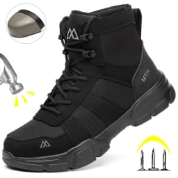 Comfortable Men's Safety Shoes Durable Men's Work Shoes Anti Smash Puncture Proof Factory Grade Outdoor Construction Footwear