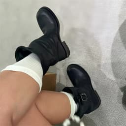 Eilyken Vintage Autumn Winter Ankle Boots Women Round Toe Square Low Heels Shoes Fashion Design Belt Buckle Booties
