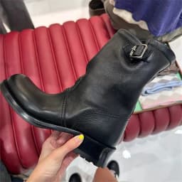 Eilyken Vintage Autumn Winter Ankle Boots Women Round Toe Square Low Heels Shoes Fashion Design Belt Buckle Booties