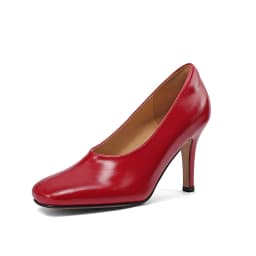 SmallHut 2026 New Trend Women Spring Autumn Split Leather Pumps Sexy Ladies Black Yellow Red Party Shoes 9cm Heels Plus Size 43