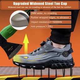 Industrial Men's Safety Boots Breathable Men's Work Shoes Puncture Proof Anti Impact Durable Comfort Construction Sneakers