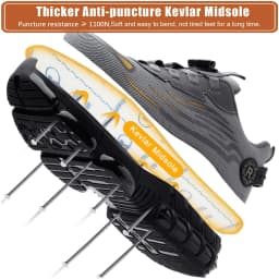 Industrial Men's Safety Boots Breathable Men's Work Shoes Puncture Proof Anti Impact Durable Comfort Construction Sneakers