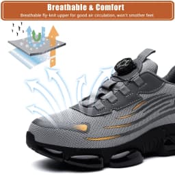 Industrial Men's Safety Boots Breathable Men's Work Shoes Puncture Proof Anti Impact Durable Comfort Construction Sneakers