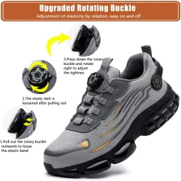 Industrial Men's Safety Boots Breathable Men's Work Shoes Puncture Proof Anti Impact Durable Comfort Construction Sneakers