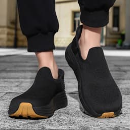 Wide Men's Slip-On Walking Shoes Lightweight Breathable Outdoor Casual Sports Running Shoes Sneakers For Swollen Feet