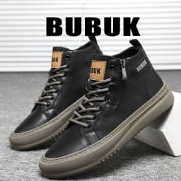 Bubuk Men's Fashion Outdoor Shoes, Trendy and Comfortable Mid-Top Design Ankle Boots, Suitable for Outdoor Hiking and Mountaineering, Men's Shoes for Business Casual and Work