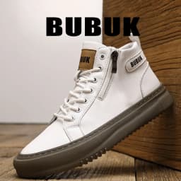 Bubuk Men's Fashion Outdoor Shoes, Trendy and Comfortable Mid-Top Design Ankle Boots, Suitable for Outdoor Hiking and Mountaineering, Men's Shoes for Business Casual and Work