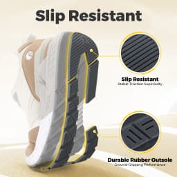 Fitville Extra Wide Walking Shoes for Women Breathable Dad Shoes Retro Casual Sneakers With Arch Support Flat Feet Heel Pain