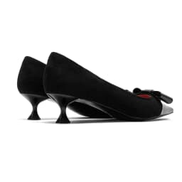 CHCH Women's Business High Heels New Black Simple and Comfortable Low Heel Pointed Women's Shoes 5cm