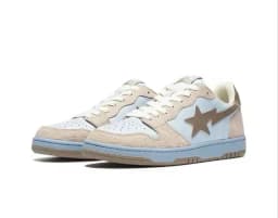 A BATHING APE Men All Black Shark BAPESTA Casual Plarfom Shoes Unisex Women Slip-Resistant Outdoor Soft Walking Sneakers