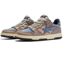 A BATHING APE Men All Black Shark BAPESTA Casual Plarfom Shoes Unisex Women Slip-Resistant Outdoor Soft Walking Sneakers