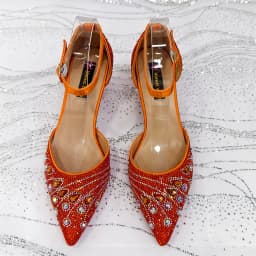 Elegant Italian Rhinestone Pointed-Toe High Heel Shoes with Matching Handbag Set - Stylish & Comfortable Women's Footwear