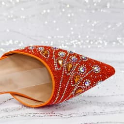 Elegant Italian Rhinestone Pointed-Toe High Heel Shoes with Matching Handbag Set - Stylish & Comfortable Women's Footwear