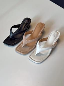 Krazing Pot Genuine Leather Mules Flip Flops Slingback Summer Shoes Concise Design Wedges Casual Fashion Women Outside Slippers