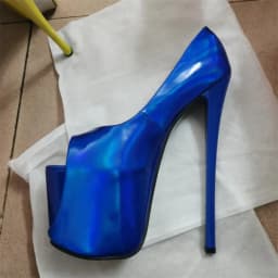 SDTRFT Pumps Ladies Platform Woman 22cm Thin High Heels Zapatos Mujer Stiletto Crossdresser Round Toe Dance Shoes Plus:34-46 47