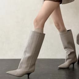 JOZHAMTA Size 34-43 2027 New Women Real Leather Knee Boots Low Heels Winter Shoes For Sexy Woman Lady Autumn Dress Long Boots