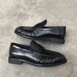 Dilalula 2026 Classic Genuine Leather Pleated Loafers Women French Style Low Heels Slip On Pumps Female Casual Shoes Plus Size