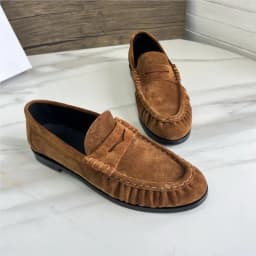 Dilalula 2026 Classic Genuine Leather Pleated Loafers Women French Style Low Heels Slip On Pumps Female Casual Shoes Plus Size