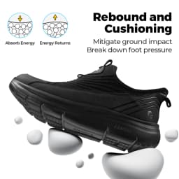 FitVille Men's Soes Extra Wide Slip-On Walking Shoes for Men Orthopedic Casual Sneakers with Arch Support for Plantar Fasciitis