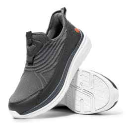 FitVille Men's Soes Extra Wide Slip-On Walking Shoes for Men Orthopedic Casual Sneakers with Arch Support for Plantar Fasciitis