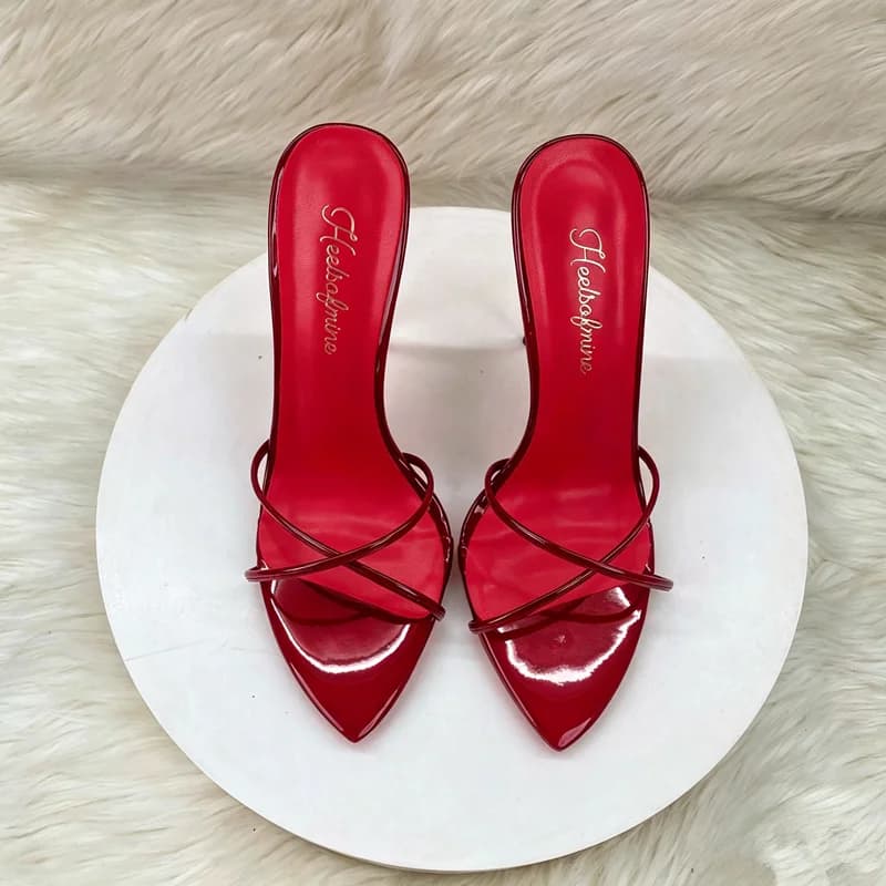 Summer 12cm pointed cross strap super high heels sandals black summer new women's shoes sexy