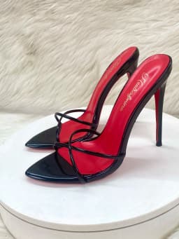 Summer 12cm pointed cross strap super high heels sandals black summer new women's shoes sexy