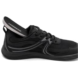 HOBIBEAR Wide Toe Box Shoes Unisex Minimalist Artificial Leather Mesh Sneakers Casual Lace Up Walking Shoe for Men Women