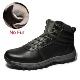 DEKABR Winter Warm Men Boots Genuine Leather Fur Plus Men Snow Boots Handmade Waterproof Working Ankle Boots High Top Men Shoes