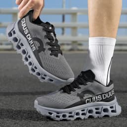 2026Male Cushioning Sneakers NonSlip Casual Sports Shoes Lightweight Men's Walking Running Shoes Hhollow Design Large Size 39-45