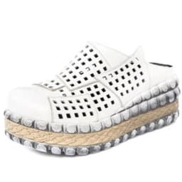 ZXRYXGS Hollow Cowhde Summer Leather Slippers Women Shoes High Heel Sandals 2026 Summer Women Sandals Platform Wedges Slippers