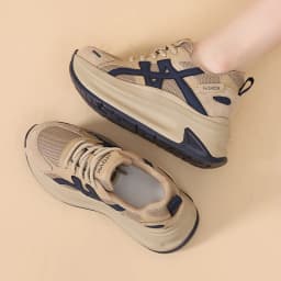 New Arrival 2026 Spring Chunky Sneakers Women's Thick Bottom Casual Mesh Shoes 8CM High Platform Breathable Sports Dad Shoes