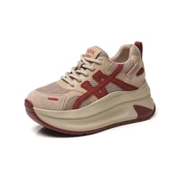 New Arrival 2026 Spring Chunky Sneakers Women's Thick Bottom Casual Mesh Shoes 8CM High Platform Breathable Sports Dad Shoes