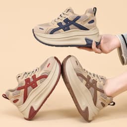 New Arrival 2026 Spring Chunky Sneakers Women's Thick Bottom Casual Mesh Shoes 8CM High Platform Breathable Sports Dad Shoes