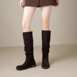 ASUMER Size 34-42 Cow Suede Leather Women Boots Pleated Low Heels Winter Boots Handmade Ladies Casual Western Boots Lady Shoes