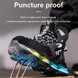 Fashion Work Boots Men Designer New Safety Shoes Men European Standard Steel Toe Shoes Anti-smash Anti-stab Indestructible Shoes