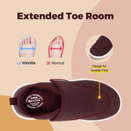 FitVille Women'S Extra Wide Diabetic Orthopedic Adjustable Walking Shoes, Elderly Footwear For Wide Feet, Swollen Feet & Foot Pain Relief