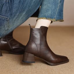 FEDONAS Wool Ankle Boots Genuine Leather Shoes For Women Thich High Heels Basic Short Boots Warm Winter Snow Boots Female Shoes