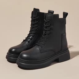 AIYUQI 2026 New Boots Female Large Size Non-slip Women's Snow Boots Genuine Leather Warm Women Ankle Boots and Short Boot