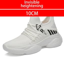 Men's 8cm Mesh Concealed Height Increasing Shoes Casual Soft Tread Sports Shoes Comfortable Anti Slip Leisure Shoes
