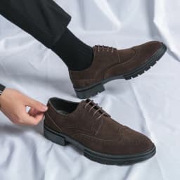 Classic Brogue Casual Business Shoes Men Trend Party Office Social Leather Shoes For Men High Quality Men's Dress Shoes
