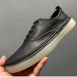 QHCCID Male Low Top Soft Cowhide Casual Shoes Shallow Breathable Summer Footwear