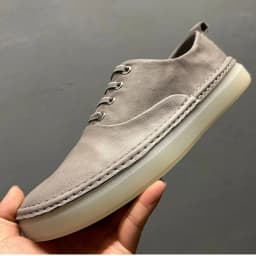 QHCCID Male Low Top Soft Cowhide Casual Shoes Shallow Breathable Summer Footwear