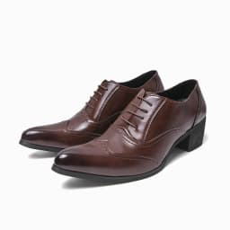 New Style Pointed-Toe Business Formal Leather Shoes for Men - English Style High-Heeled Brogue Trendy Casual Men's Shoes