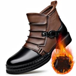 mens fashion stage nightclub original leather boots black brown shoes brand designer cowboy platform boot cool ankle botas male