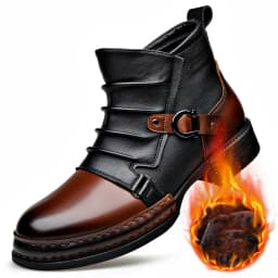 mens fashion stage nightclub original leather boots black brown shoes brand designer cowboy platform boot cool ankle botas male