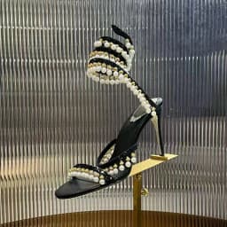 Ankle Snake Shaped Strap Gladiaror Sandals Women Rhinestone Tassels Decor Thin High Heels Sandalias Summer Party Dress Shoes