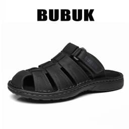 Bubuk Men's New Fashion Open-Toe Casual Summer Slippers, Adjustable, Non-Slip, Suitable for All Seasons, Comfortable Soft-Soled Beach Shoes