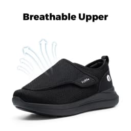 FitVille Extra Wide 2E Men'S Diabetic Shoes For Elder Orthopedics Feet Swollen Adjustable Walking Shoe Elderly Foot Pain Relief